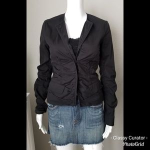 PRADA soft black colored ruched jacket